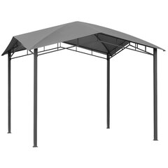 Pavesinė Outsunny, 3x3 m, pilka kaina ir informacija | Pavėsinės | pigu.lt