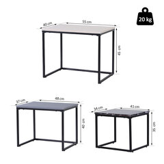 Modernus staliukas su metaliniu pagrindu, MDF, 3 spalvos цена и информация | Журнальные столы | pigu.lt