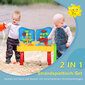 Vaikų smėlio ir vandens žaidimų stalas, Lauko žaislas su 31 priedu paplūdimio žaislai, nuo 3 metų amžiaus цена и информация | Vaikų žaidimų nameliai | pigu.lt