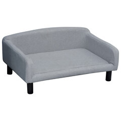 "PawHut" sofa šunims Stilinga sofa augintiniams su užvalkalu ir medinėmis kojomis, 82x54x36cm kaina ir informacija | Guoliai, pagalvėlės | pigu.lt