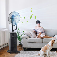 Homcom ventiliatorius 135 cm, juodas цена и информация | Вентиляторы | pigu.lt