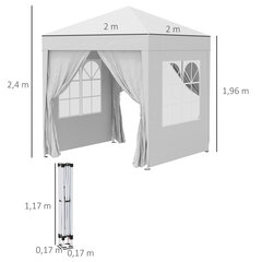 Sulankstoma pavėsinė 2x2 m kaina ir informacija | Palapinės | pigu.lt