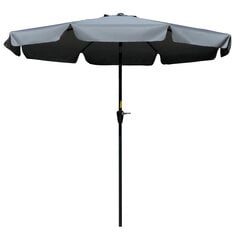 Sodo skėtis su UV apsauga 50+, Ø2,66 m, 8 briaunos, tamsiai pilkas kaina ir informacija | Skėčiai, markizės, stovai | pigu.lt