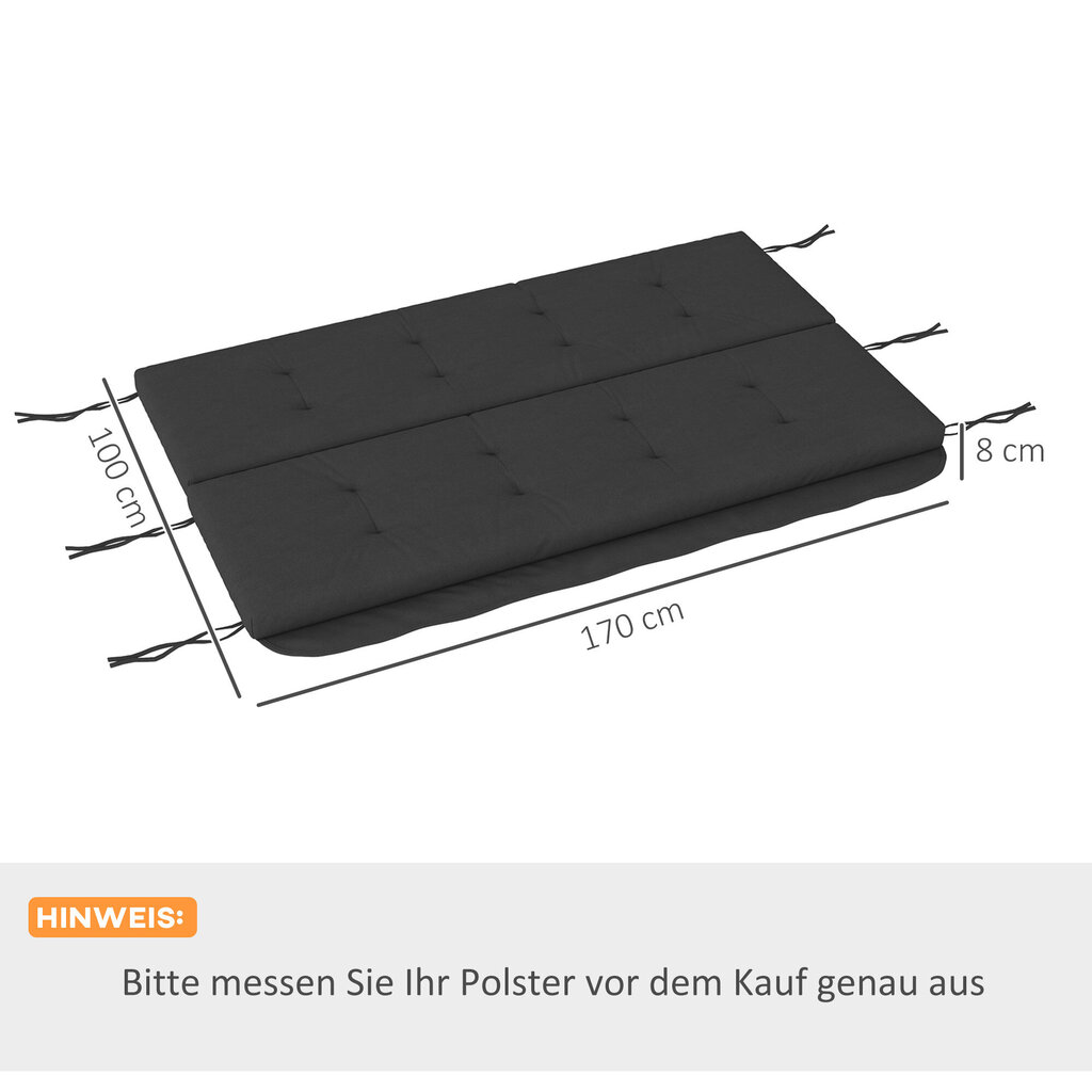 Outsunny lauko baldų pagalvėlė kaina ir informacija | Dekoratyvinės pagalvėlės ir užvalkalai | pigu.lt