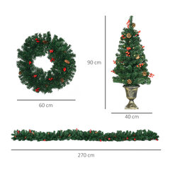 Šviečiančių dekoracijų rinkinys Kalėdos kaina ir informacija | Kalėdinės dekoracijos | pigu.lt