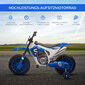 Vienvietis vaikiškas elektrinis motociklas Homcom, mėlyna+balta kaina ir informacija | Elektromobiliai vaikams | pigu.lt