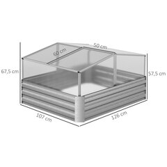 Polikarbonatinis mini šiltnamis Outsunny 1.26x1.07x0.67 m цена и информация | Теплицы | pigu.lt