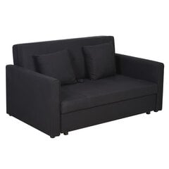 HOMCOM 2 vietų sofa-lova su lovos funkcija ir daiktų laikymo vieta 152x101x81cm kaina ir informacija | Sofos | pigu.lt