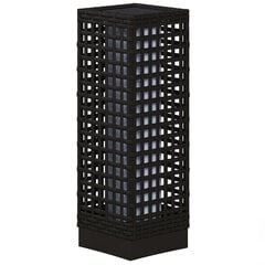 Automatinis LED lauko šviestuvas, 15,5x15,5x46 cm, juodas kaina ir informacija | Lauko šviestuvai | pigu.lt