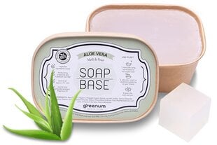 Permatoma muilo bazė Greenum Aloe Vera be SLS, 1kg kaina ir informacija | Muilai | pigu.lt