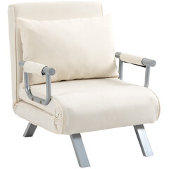 Fotelis Homcom 3-in-1, smėlio spalvos цена и информация | Кресла в гостиную | pigu.lt