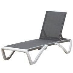 Ergonominis saulės gultas su 5 padėčių reguliuojamu atlošu 170 x 67,5 x 95 cm kaina ir informacija | Gultai | pigu.lt