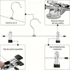 Tech Zone kelnių pakabos, 20 vnt. kaina ir informacija | Pakabos, maišai drabužiams | pigu.lt