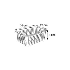 Keeper корзинка, 30x20x11 см, серая цена и информация | Тумба с ящиками Versa | pigu.lt