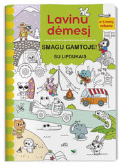 Lavinu dėmesį. Smagu gamtoje! Su lipdukais. 4-5 metų vaikams цена и информация | Книжки - раскраски | pigu.lt