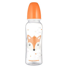 Buteliukas siauru kaklu Canpol Cute Animals 11/841, 250 ml, oranžinis цена и информация | Бутылочки и аксессуары | pigu.lt