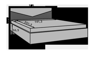 Lova ADRK Furniture Atson, 140x200 cm, ruda/balta kaina ir informacija | Lovos | pigu.lt