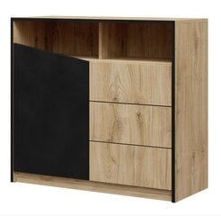 Komoda ADRK Furniture Atson, ruda/juoda kaina ir informacija | Komodos | pigu.lt