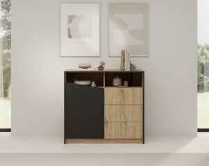 Комод ADRK Furniture Atson, коричневая/черная цена и информация | Комоды | pigu.lt