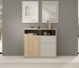 Комод ADRK Furniture Atson, коричневая/белая цена и информация | Комоды | pigu.lt