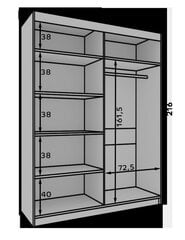 Шкаф ADRK Furniture Atson 150, черный/коричневый цена и информация | Шкафы | pigu.lt