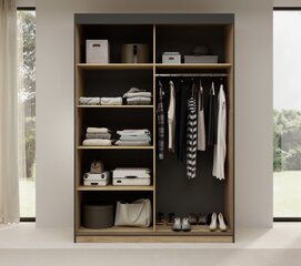 Шкаф ADRK Furniture Atson 200, черный/коричневый цена и информация | Шкафы | pigu.lt