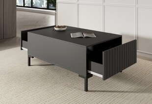 Kavos staliukas ADRK Furniture Larista, juodas kaina ir informacija | Kavos staliukai | pigu.lt