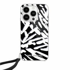 Karl Lagerfeld KLHCP15LHZBPKCCK iPhone 15 Pro 6.1" czarny|black hardcase IML Zebra Pattern & Cord цена и информация | Чехлы для телефонов | pigu.lt