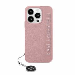 Karl Lagerfeld KLHCP15XPSAKDGCP iPhone 15 Pro Max 6.7" różowy|pink hardcase Saffiano Rhinestones & Charm цена и информация | Чехлы для телефонов | pigu.lt