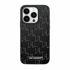 Karl Lagerfeld KLHMP15XPKHPORPK iPhone 15 Pro Max 6.7" hardcase czarny|black Leather Monogram Metal Logo цена и информация | Чехлы для телефонов | pigu.lt