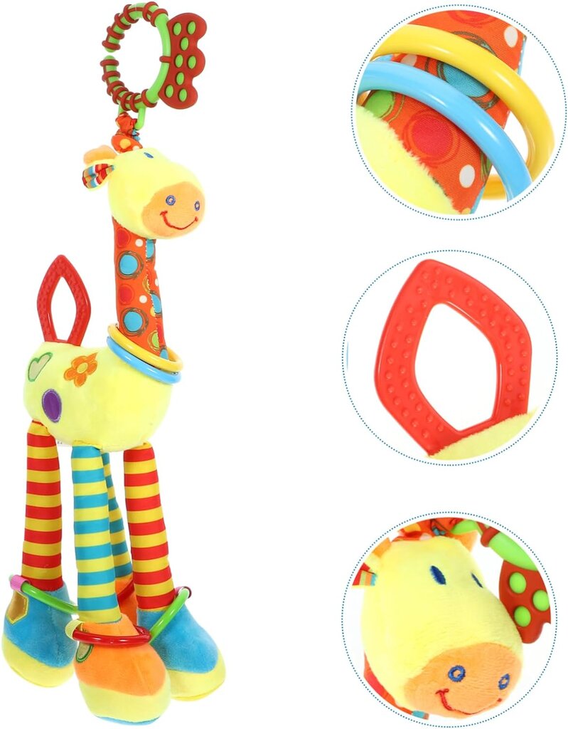 Minkštas žaislas kūdikio vežimėliui ir loveliui Giraffe kaina ir informacija | Žaislai kūdikiams | pigu.lt