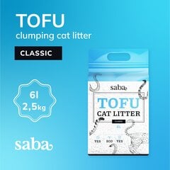 Классический наполнитель Saba Tofu 6 л цена и информация | Наполнители для кошачьих туалетов | pigu.lt