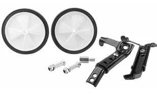 Комплект универсальных дополнительных колёс, для велосипеда с колёсами 16"-24", чёрный цена и информация | Другие аксессуары для велосипеда | pigu.lt