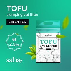 Наполнитель Saba Tofu, 6 л цена и информация | Наполнители для кошачьих туалетов | pigu.lt