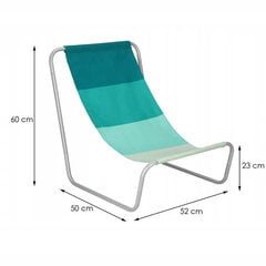 Складной пляжный стул Omimar, 52х60 см, зеленый + сумка цена и информация | Садовые стулья, кресла, пуфы | pigu.lt