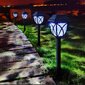 6× Eddcom solar lamp, black, 45 cm, 6 pcs. kaina ir informacija | Lauko šviestuvai | pigu.lt