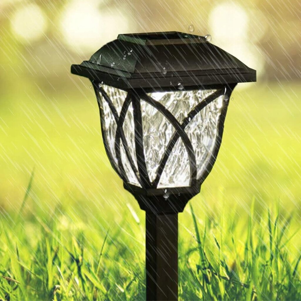 6× Eddcom solar lamp, black, 45 cm, 6 pcs. kaina ir informacija | Lauko šviestuvai | pigu.lt