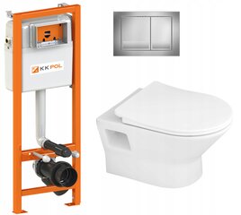 Granitan tualeto komplektas klozetas rėmas mygtukas sėdynė kaina ir informacija | Klozetai | pigu.lt