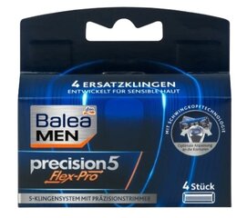 (DE) Balea MEN, Flex-Pro 5, 4 штуки, Разносторонние бритвенные лезвия цена и информация | Косметика и средства для бритья | pigu.lt