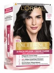 Plaukų dažai L'Oreal Excellence Creme 1.01, 1 vnt kaina ir informacija | Plaukų dažai | pigu.lt