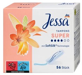 Tamponai Jessa Super Soft Silk, 56 vnt kaina ir informacija | Tamponai, higieniniai paketai, įklotai | pigu.lt