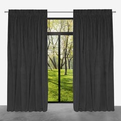 Ready-made velvet curtain PACIFIC on tape, 140x250, ZPAT-06 BLACK цена и информация | Шторы, занавески | pigu.lt