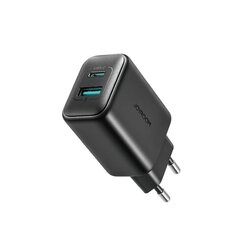 Сетевая зарядка Joyroom JR-TCF13 USB-C/USB-A 25W черная цена и информация | Зарядные устройства для телефонов | pigu.lt