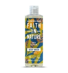 Dušo gelis su taukmedžio sviestu ir argano aliejumi, Faith In Nature, 400ml kaina ir informacija | Dušo želė, aliejai | pigu.lt