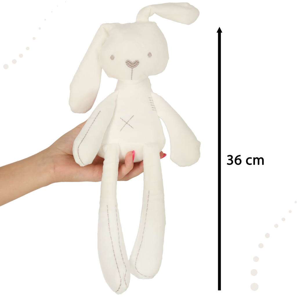 Minkštas žaislas triušis Bunny Ikonka, baltas, 49 cm цена и информация | Žaislai kūdikiams | pigu.lt