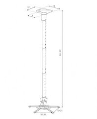 Потолочное крепление для проектора - телескопическое Surefix920 Sonorous цена и информация | Аксессуары для проекторов | pigu.lt