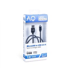 Кабель USB 2.0 A - Micro-B, длина: 1,8 м AQ Premium цена и информация | Кабели и провода | pigu.lt