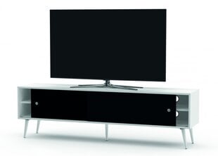 RETRO stiliaus medinė RTV spintelė SONOROUS RTRA-180-WHT-BLK plotis 180 cm цена и информация |  Тумбы под телевизор | pigu.lt