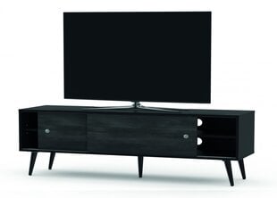 RETRO stiliaus medinė RTV spintelė SONOROUS RTRA-180-BLK-BNW plotis 180 cm kaina ir informacija | TV staliukai | pigu.lt