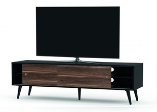 RETRO stiliaus medinė RTV spintelė SONOROUS RTRA-180-BLK-VIC plotis 180 cm цена и информация | Тумбы под телевизор | pigu.lt